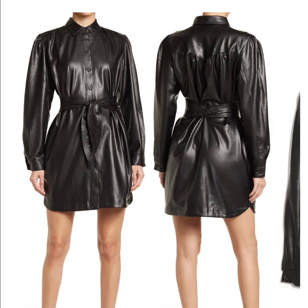 Brand new never worn Leather Dress with belt
